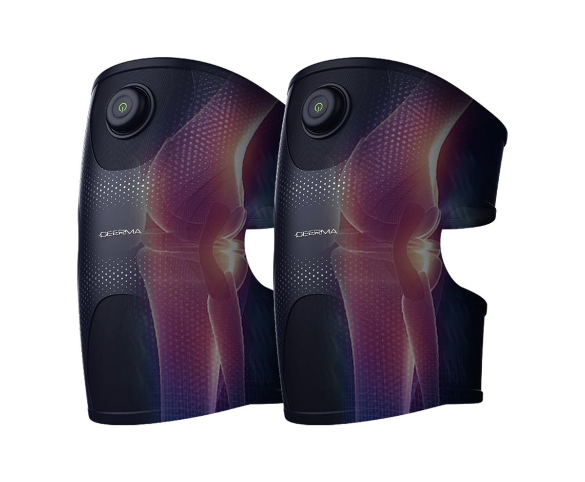 Knee Brace with Heat, Vibration Knee Heating Pad 5-level Temperature Options Cordless Light Vibration Knee Massager for Pain Relief for Relaxing for Knee Elbow Shoulder, 2 Pack