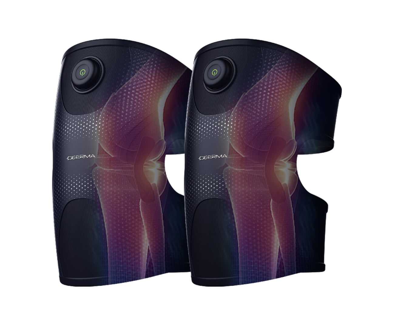 Knee Brace with Heat, Vibration Knee Heating Pad 5-level Temperature Options Cordless Light Vibration Knee Massager for Pain Relief for Relaxing for Knee Elbow Shoulder, 2 Pack