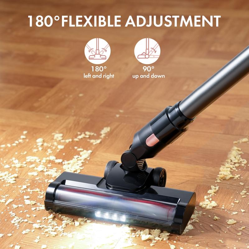 Cordless Vacuum Cleaner--H320, 28Kpa Powerful Suction, 380W Powerful Brushless Motor, 8-in-1 Lightweight Handheld Vacuum Cleaner
