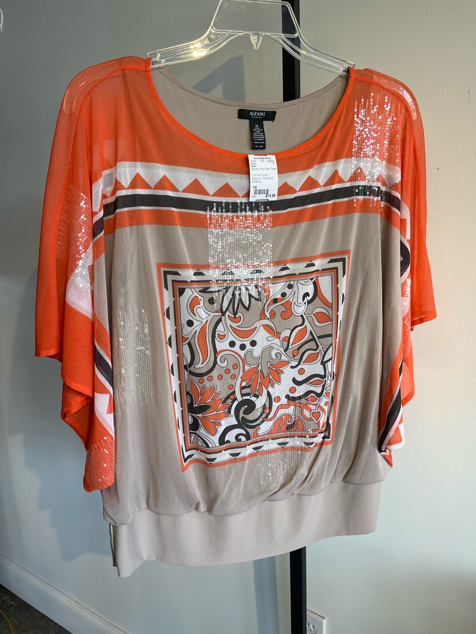Alfani Plus Tops Size 1X Blouse