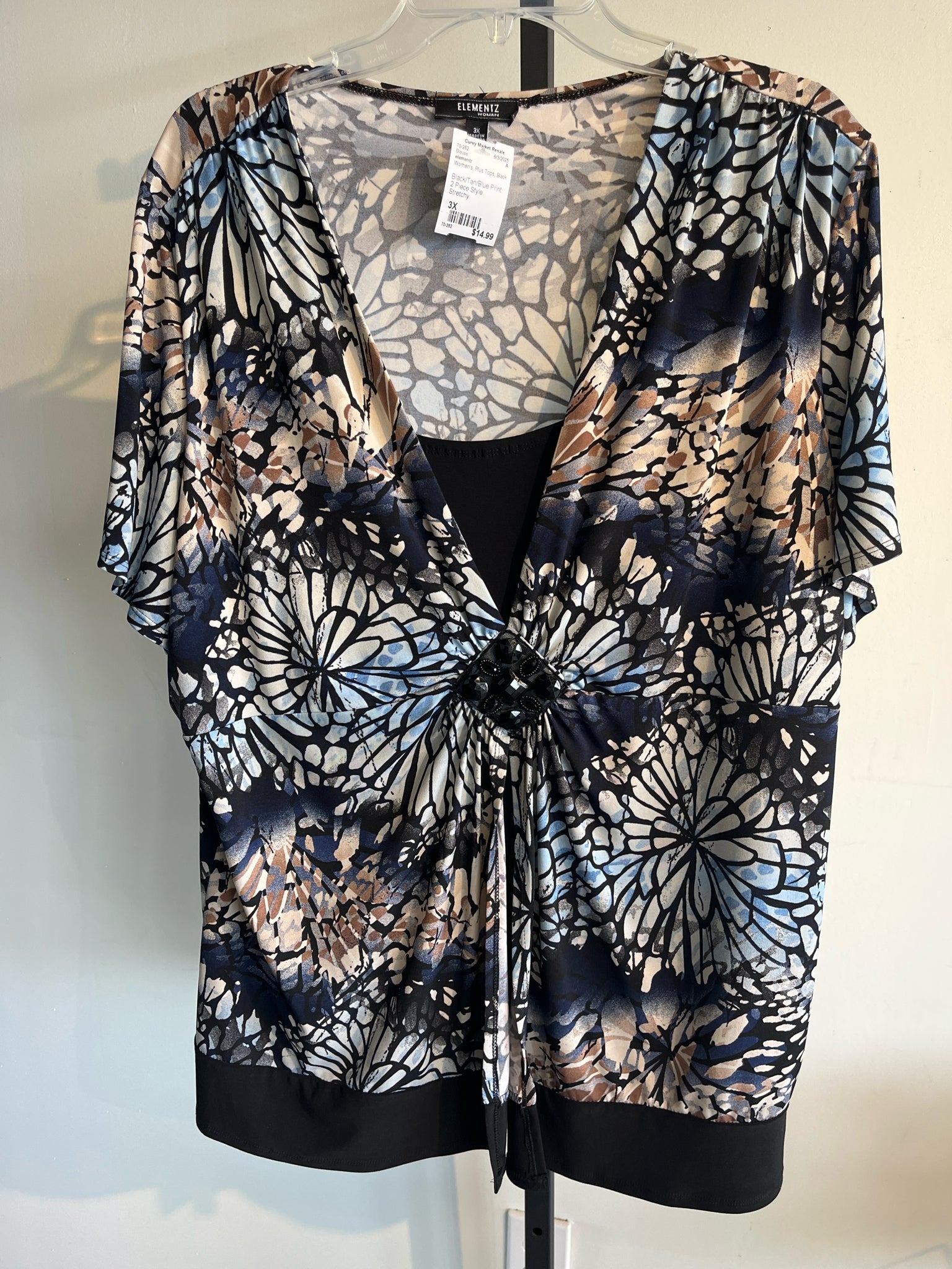 elementz Plus Tops Size 3X Blouse