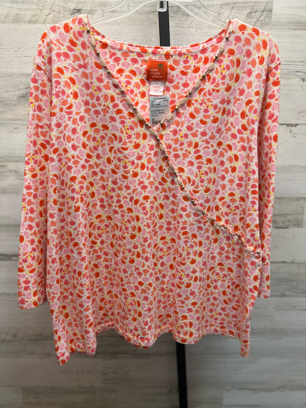 Hearts of Palm Plus Tops Size 2X Shirt