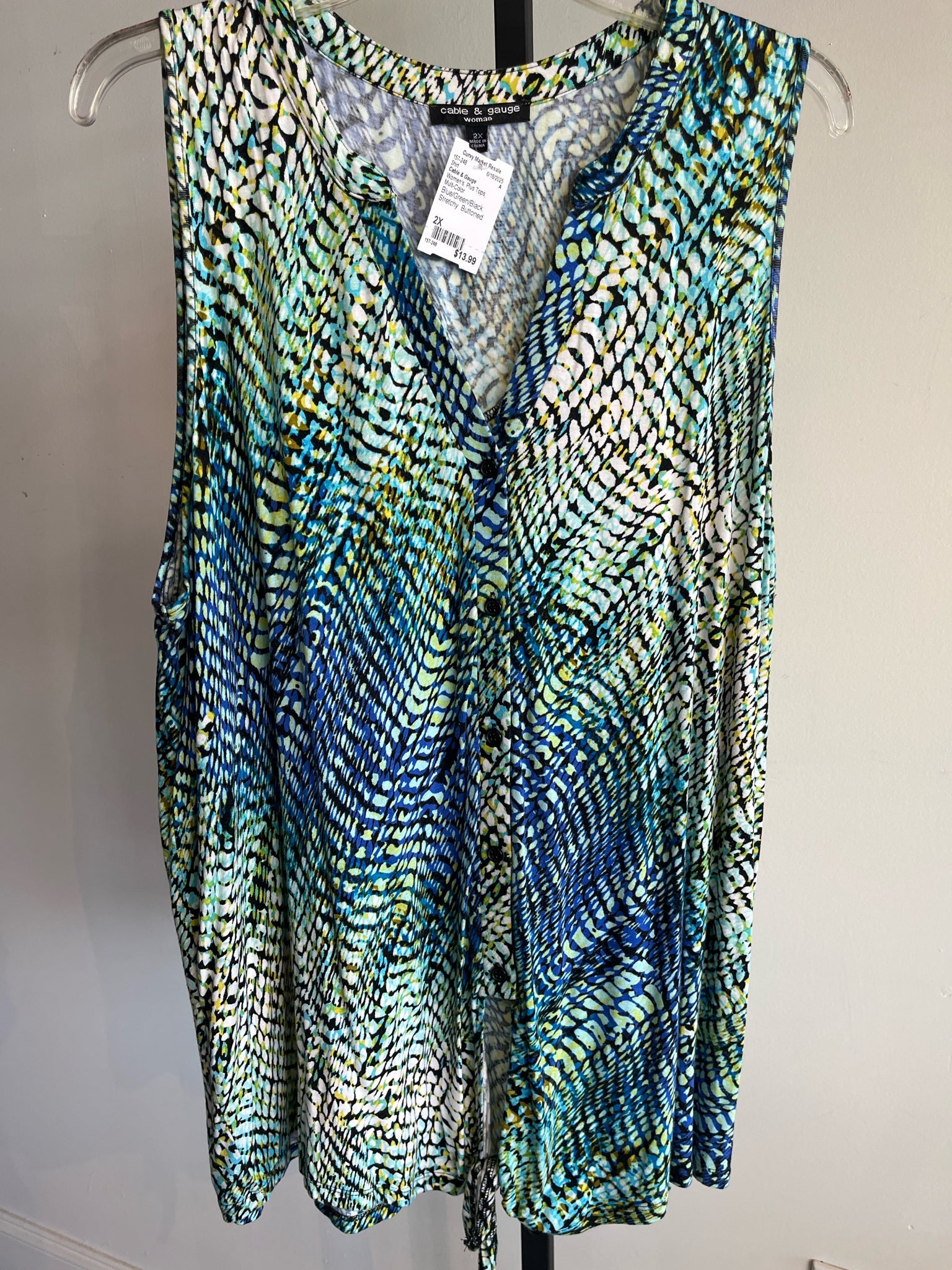Cable & Gauge Plus Tops Size 2X Shirt