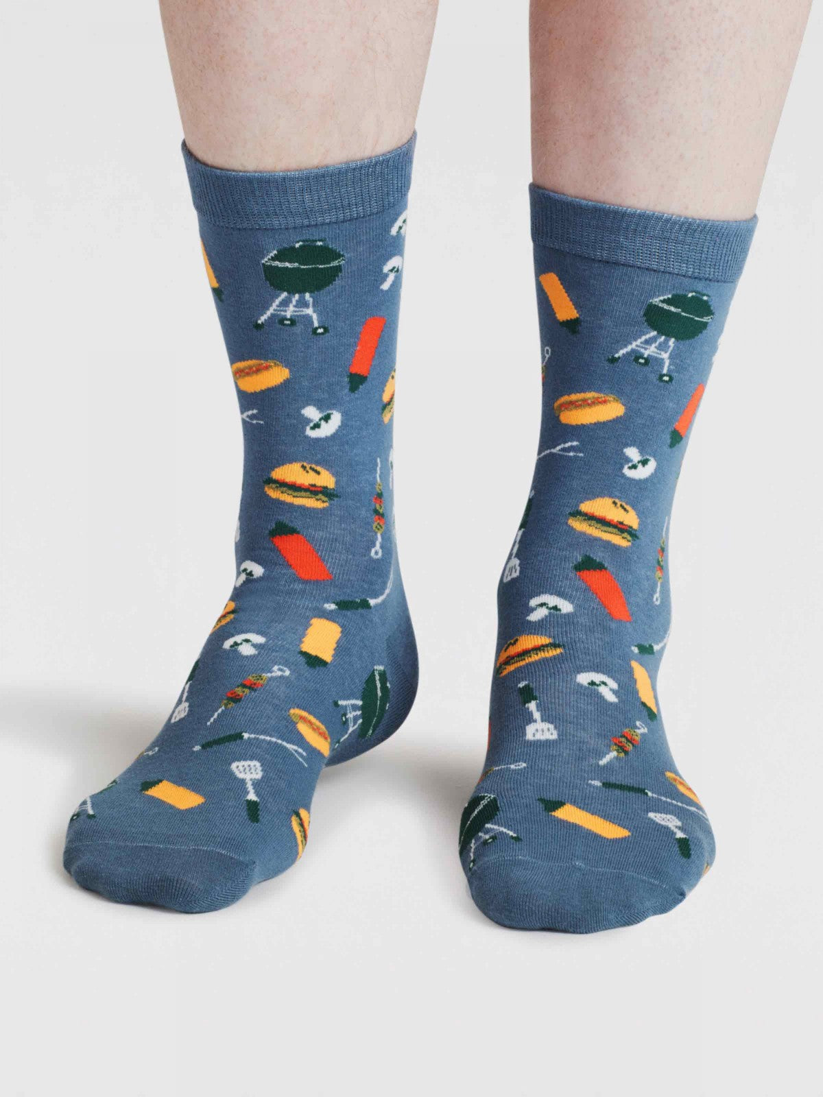 King Of The Grill Organic Cotton Sock - Dusty Blue
