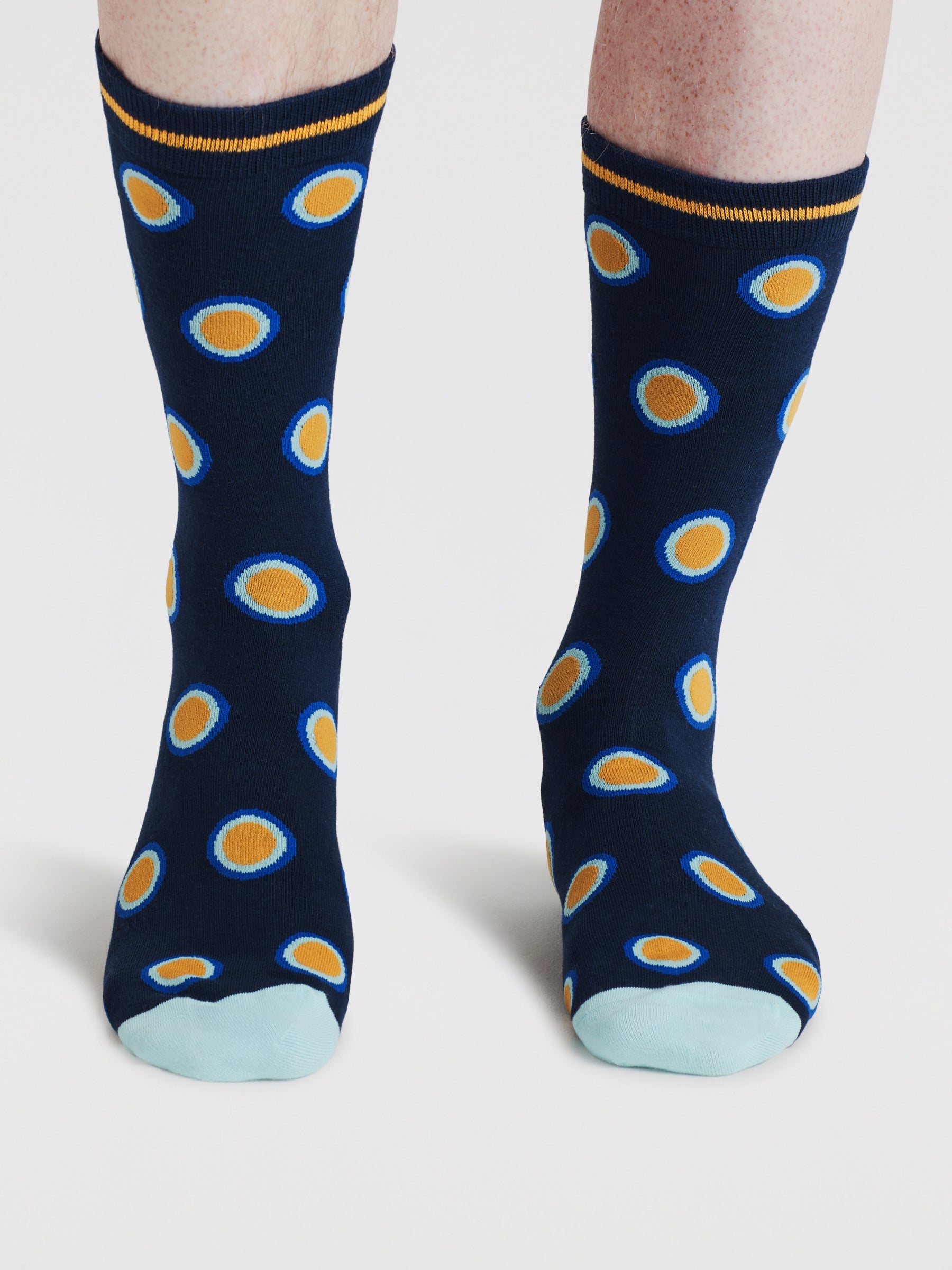 Mens Cline Stripe Spot Organic Cotton 3 Pack Socks - Multi