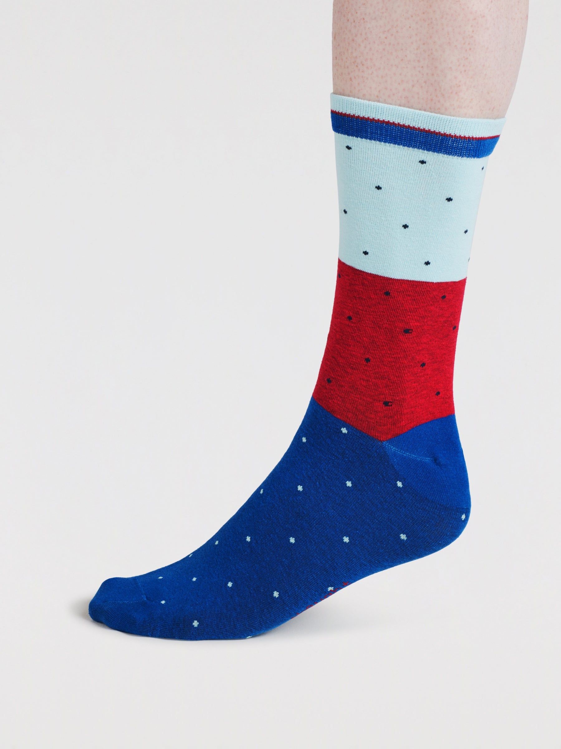 Mens Cline Stripe Spot Organic Cotton 3 Pack Socks - Multi