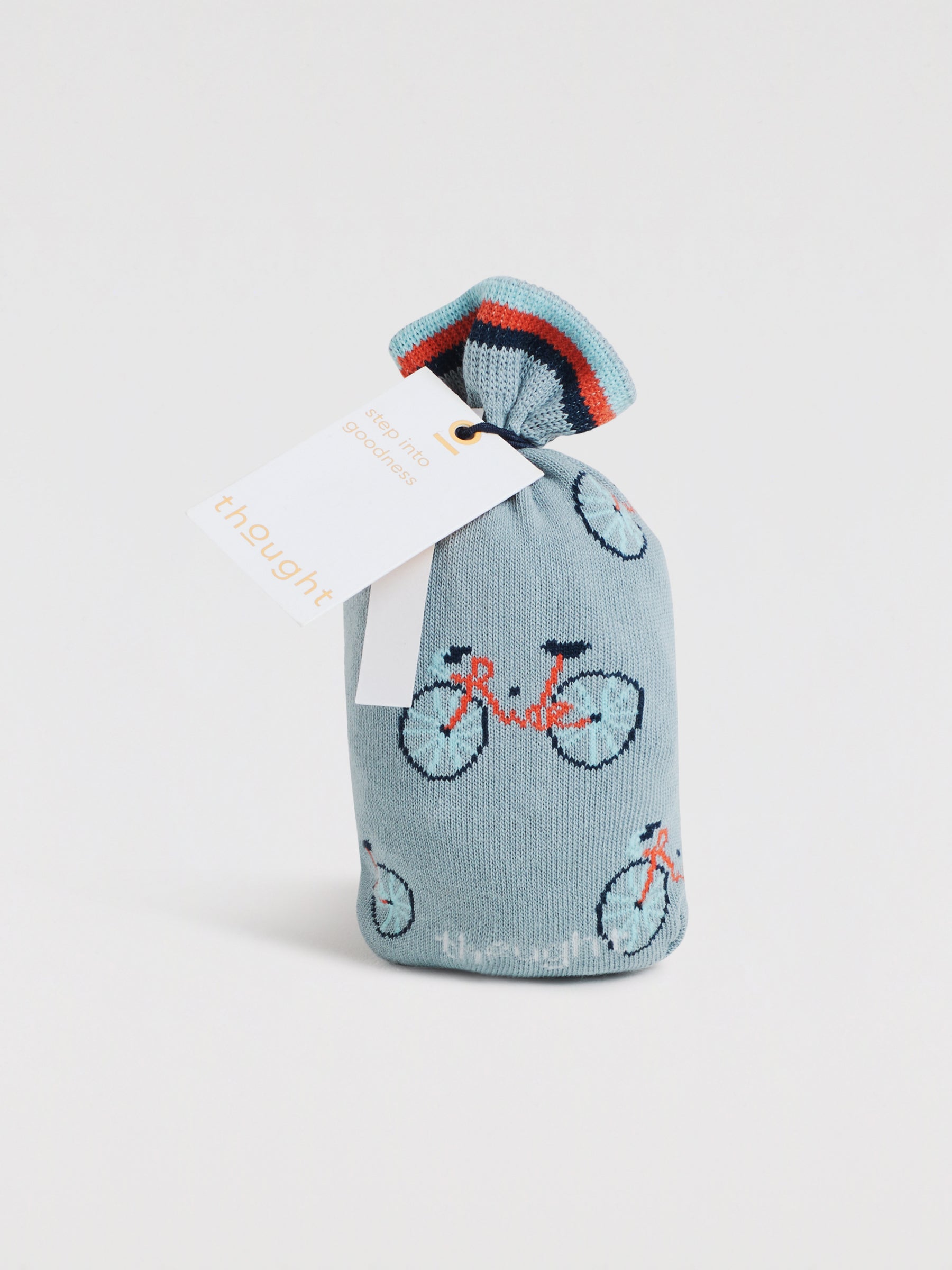 Mens Afon Bicycle Bamboo Socks Gift Bag - Dusty Blue