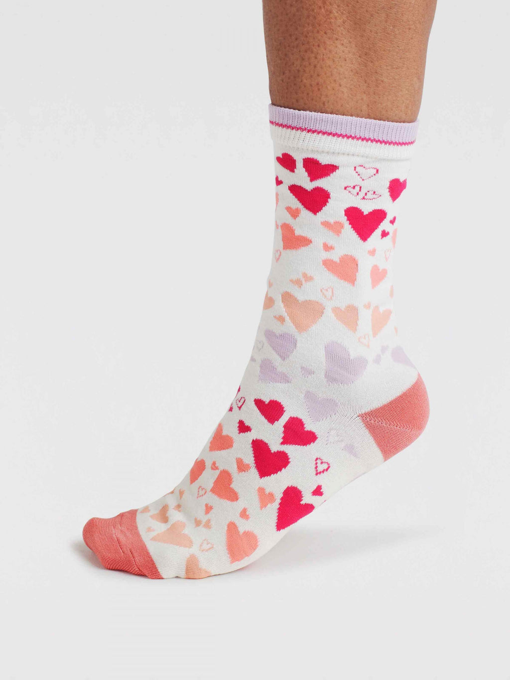Eva Love Hearts Bamboo 2 Socks Gift Bag - Multi