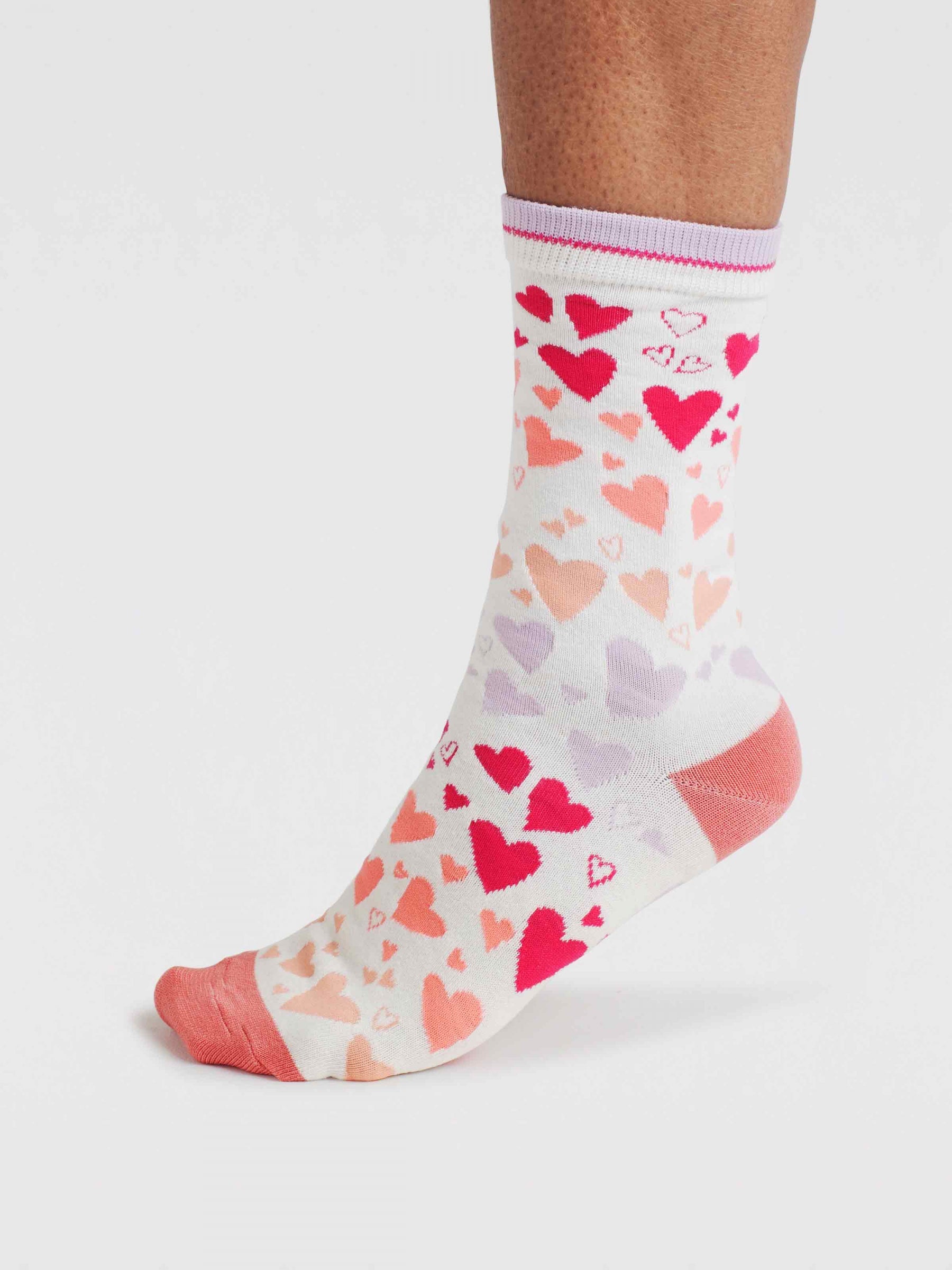 Eva Love Hearts Bamboo 2 Socks Gift Bag - Multi