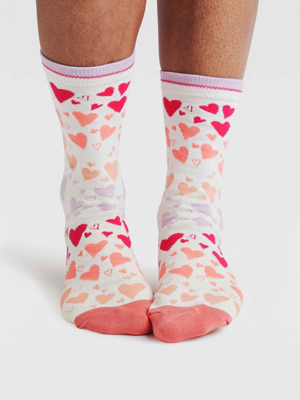 Eva Love Hearts Bamboo 2 Socks Gift Bag - Multi