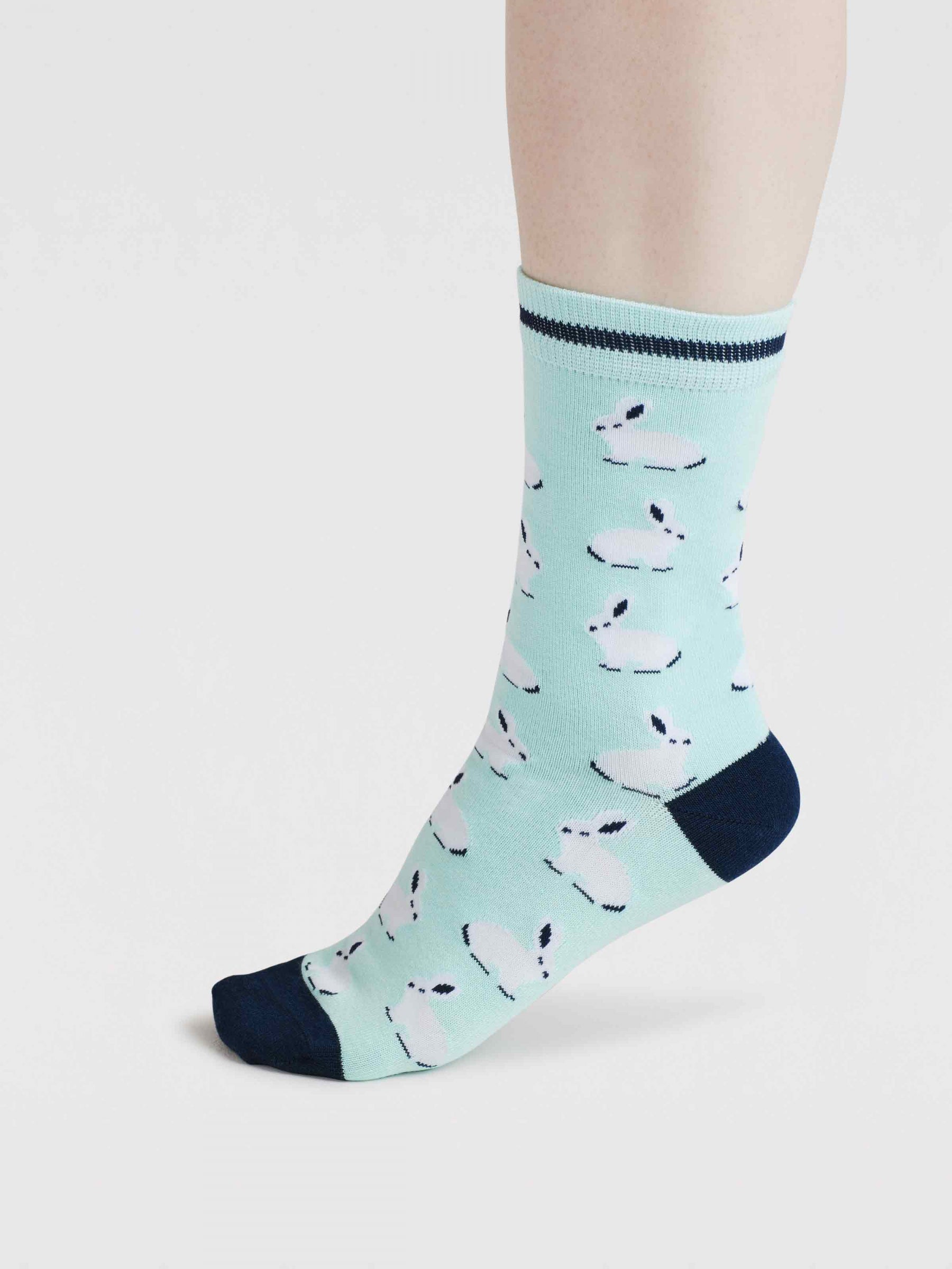Elsa Easter Bunny Bamboo Socks - Deep Mint
