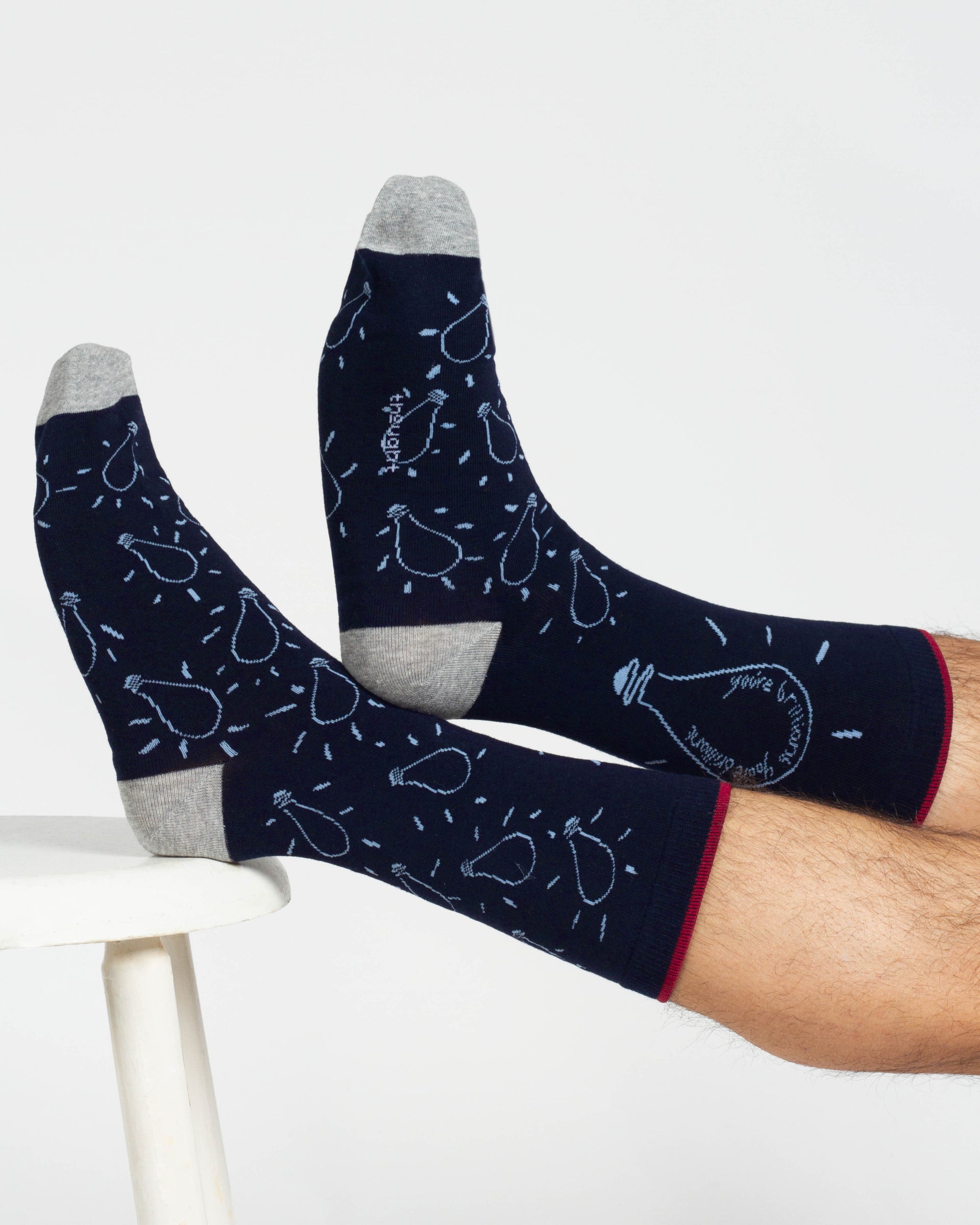 Mathematician Bamboo 2 Socks in a Bag - Grey/Navy