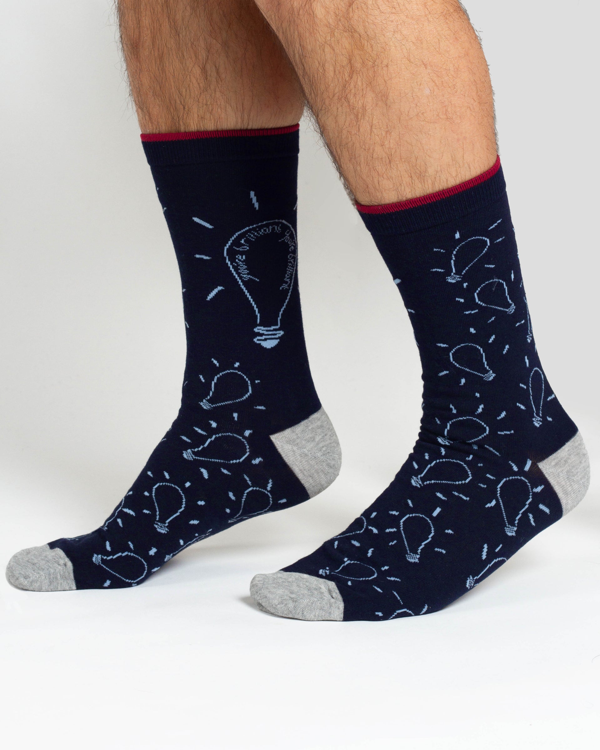 Mathematician Bamboo 2 Socks in a Bag - Grey/Navy