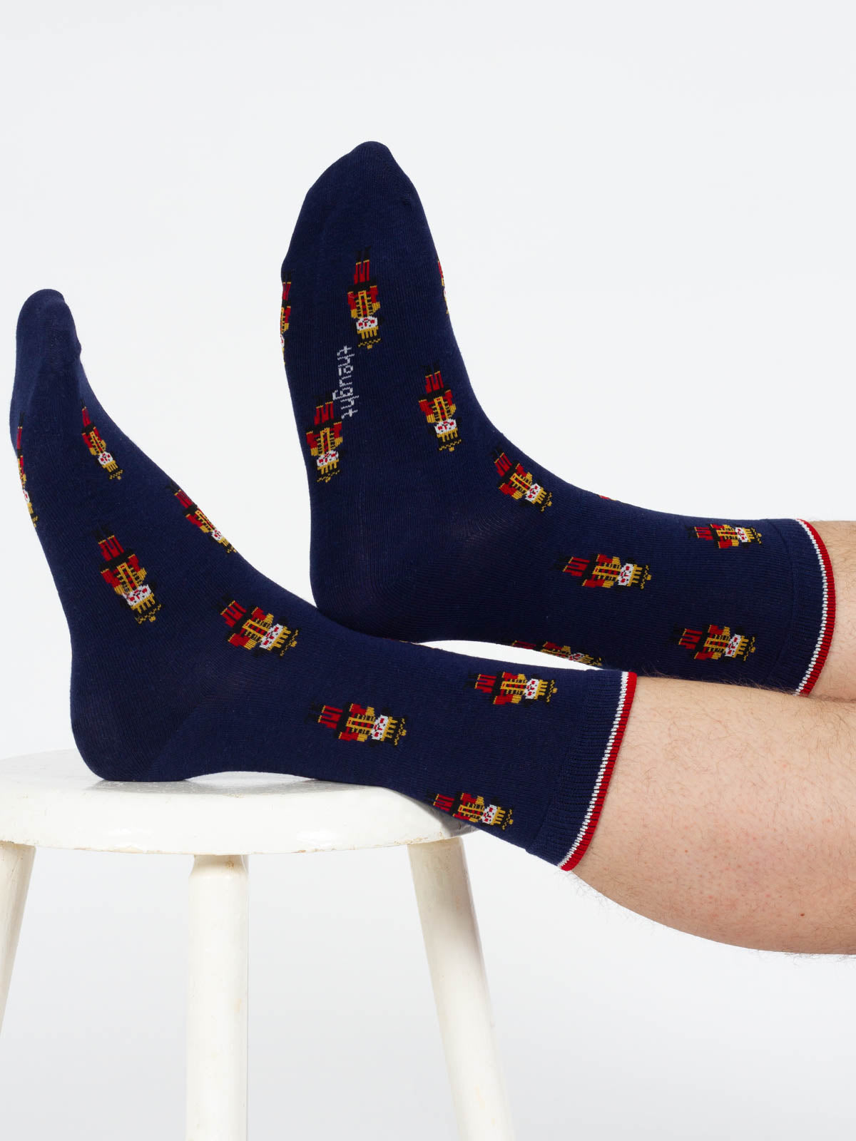 Christmas Nutcracker Bamboo Socks - Navy