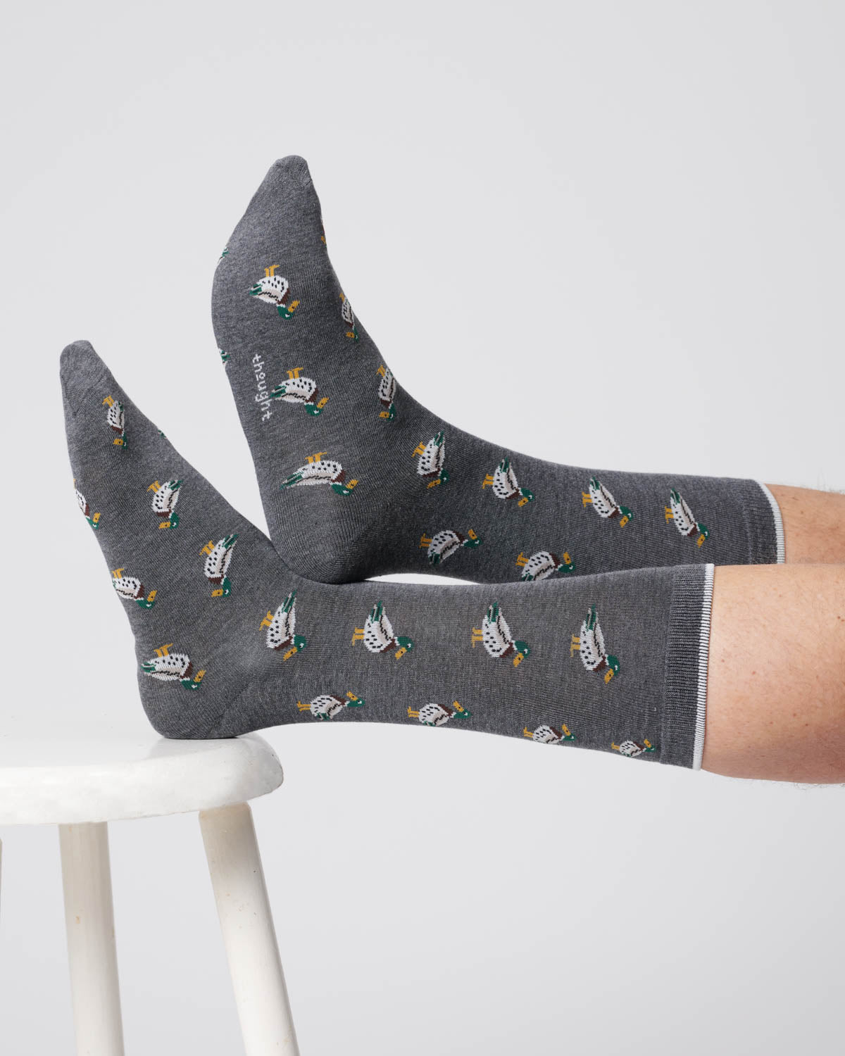 Mens Duck Organic Cotton Socks - Dark Grey Marl